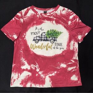 SHEIN Christmas t-shirt‎ ladies medium holiday red